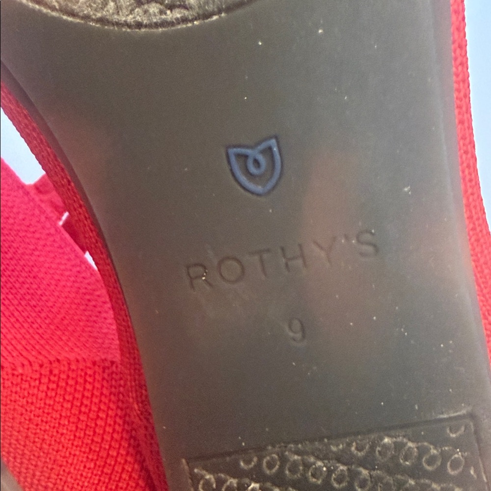 Rothys Red Square Mary Janes size 9 - Picture 5 of 5